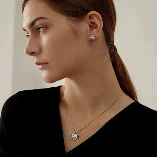 Charming Love Knot Necklace and Earrings Set | The ideal gift!