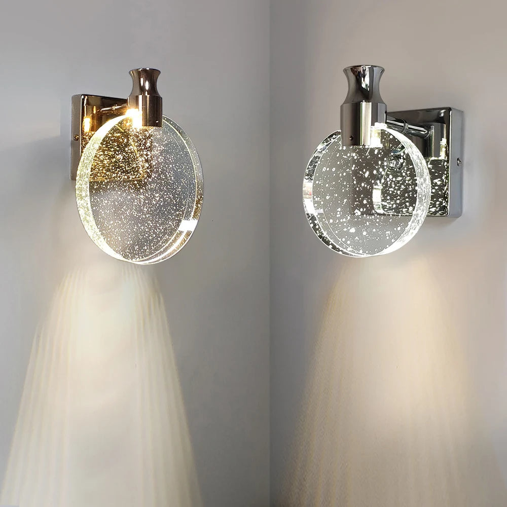LumièreCéleste – Elegant Golden Wall Lamp for Atmospheric Interiors