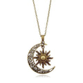 Enchanting Vintage Sun and Moon Necklace | Two in One: Double Meaning in One Gorgeous Necklace!