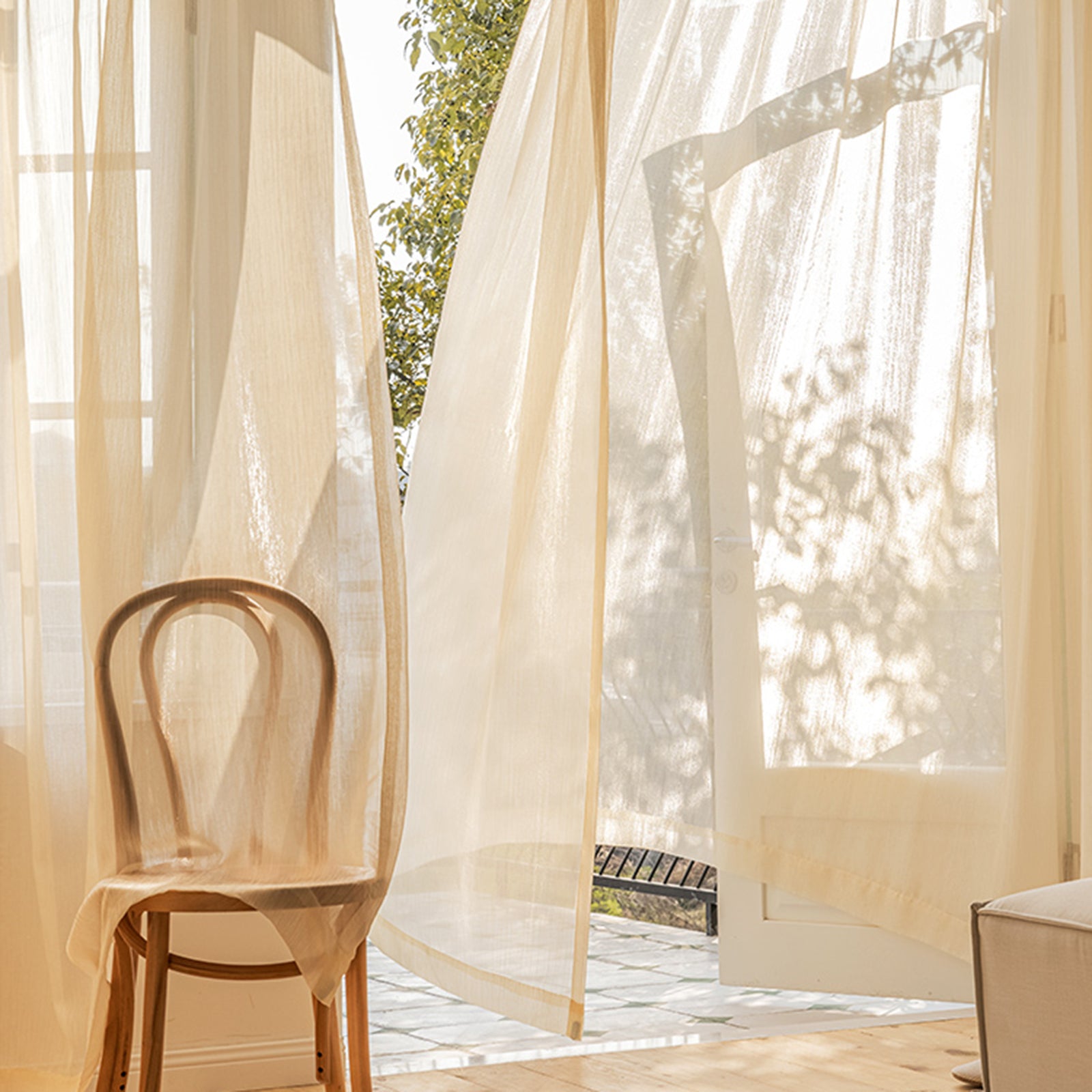 WeaveGlam Curtains - Elegant Transparent Woven Curtains for Modern Interiors