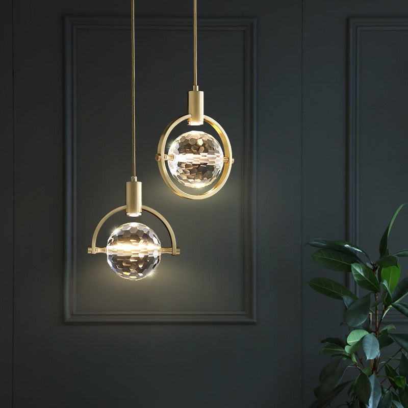 CrystalChic Pendant - Ring-Shaped LED Pendant Light with Sparkling Crystals
