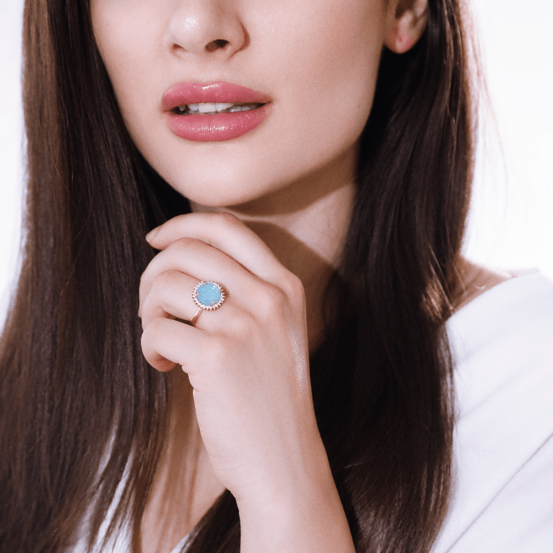 Elowen Glow Ring - Mystic Cocktail Ring with Elegant Design