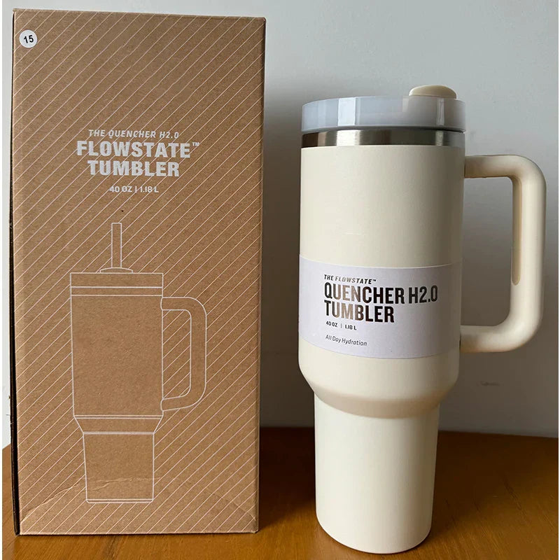 HydratePro Thermos Tumbler – 1180ml with Innovative FlowState Lid