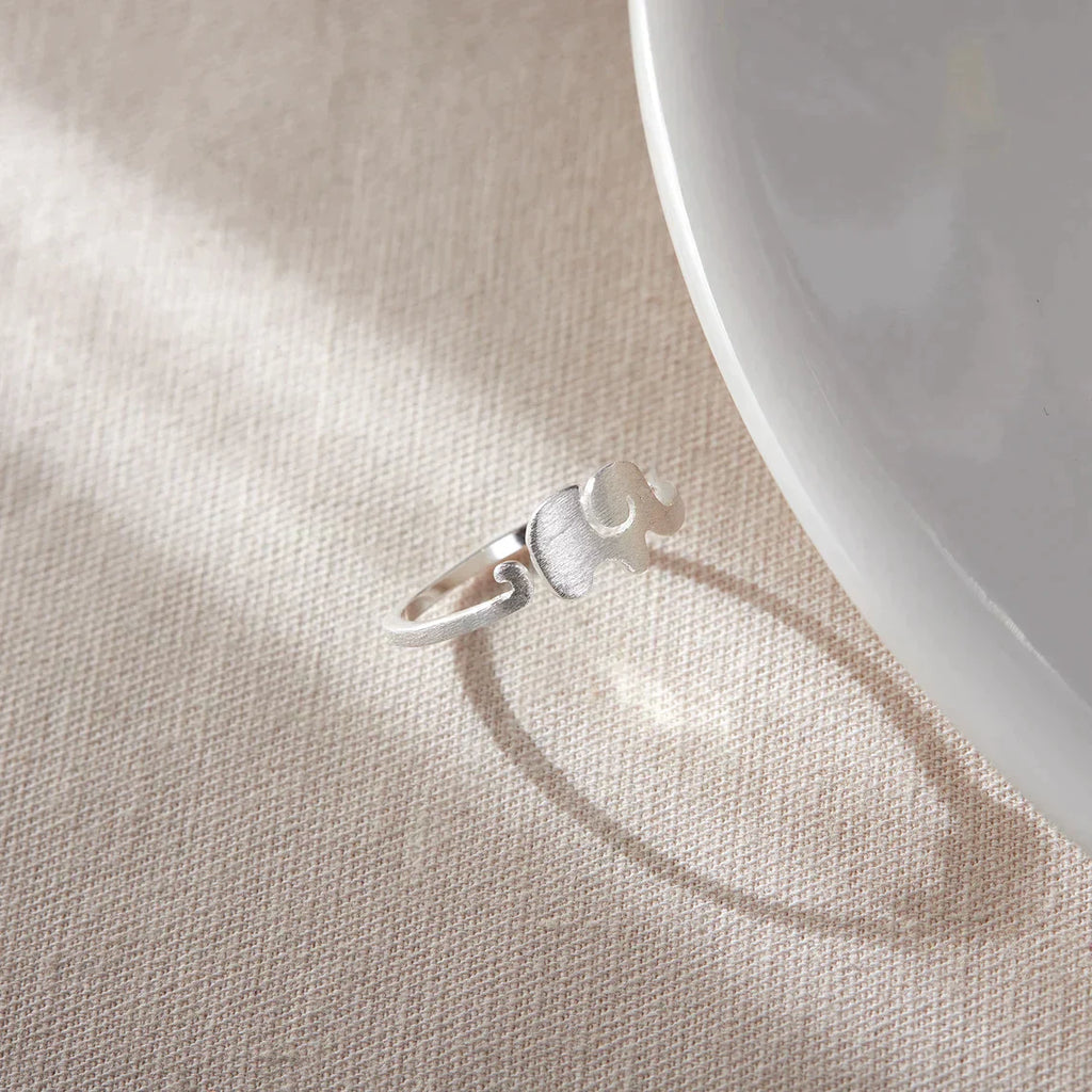 SilverCraft Elephant Ring - Adjustable and Charming