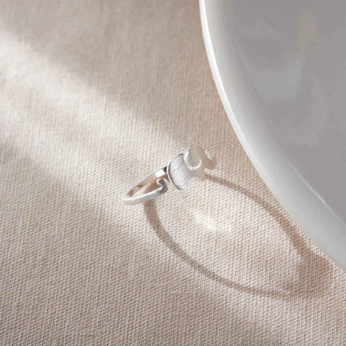 SilverCraft Elephant Ring - Adjustable and Charming