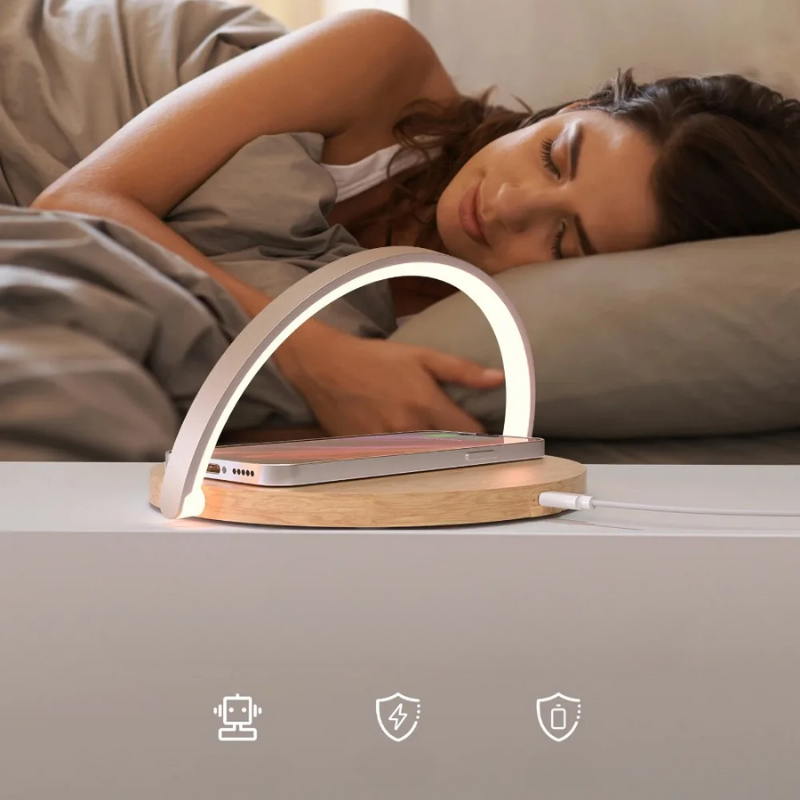 PowerGlow - Wireless 15W Charger with Desk Lamp