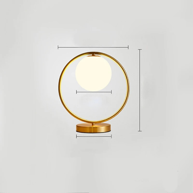 LuxeAura - Elegant Table Lamp with Ring Design for Any Interior