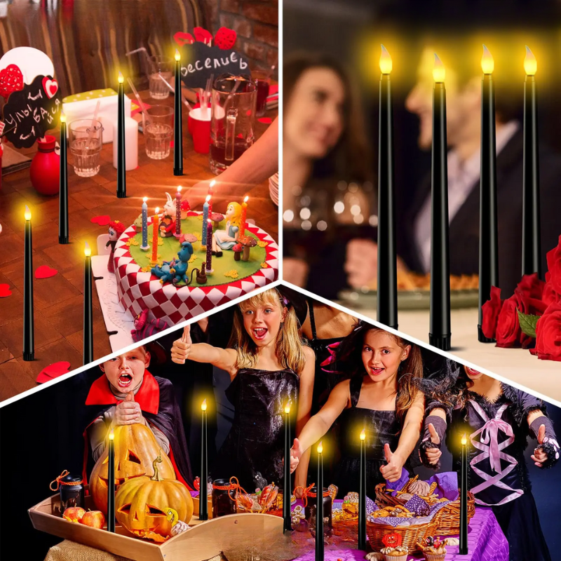 Shadowglow – Elegant Black LED Candles for a Magical Atmosphere