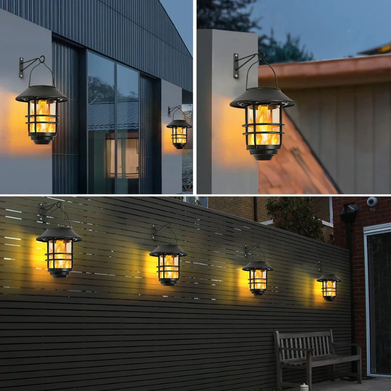 Flamma Glow - Enchanting Solar Wall Lights Set