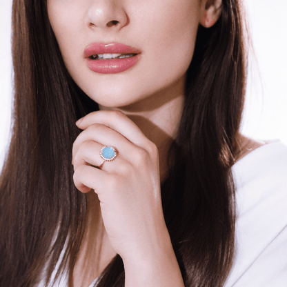 Elowen Glow Ring - Mystical Cocktail Ring with Elegant Design