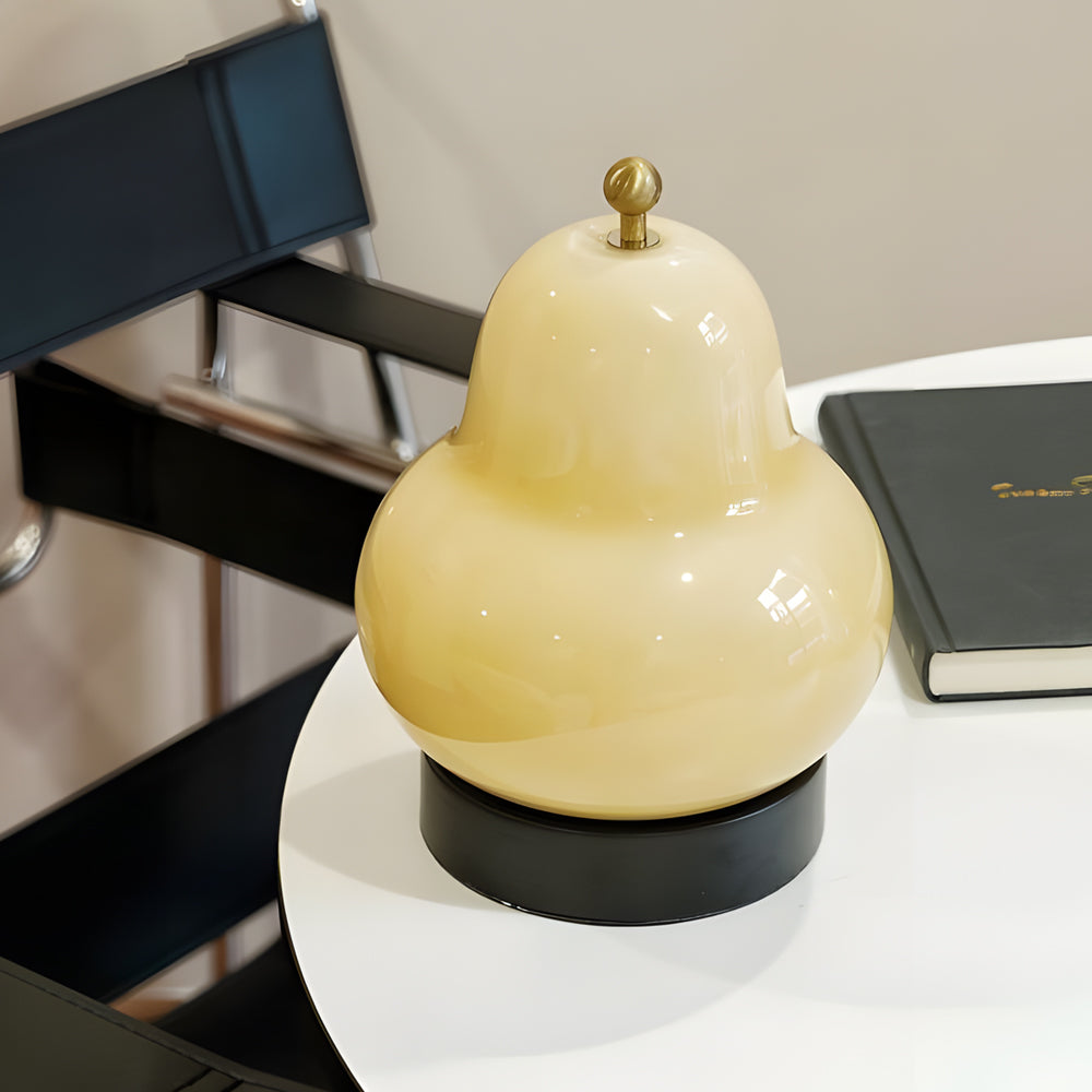 Elegant USB Pear-Shaped Table Lamp with Dimmable LED