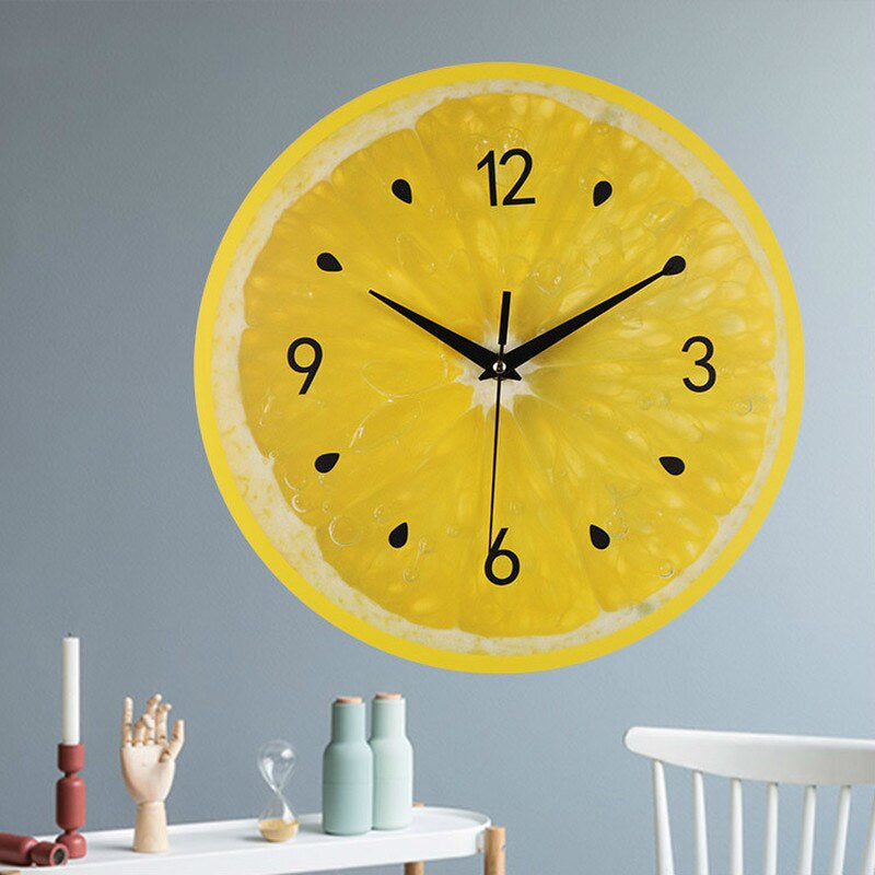 Lemon-Inspired Wall Clock for a Cheerful Kitchen
