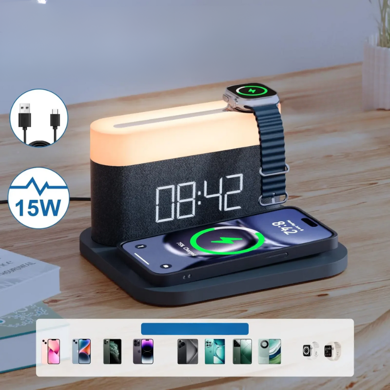 LuxeCharge Pro - Wireless Charger with Night Light
