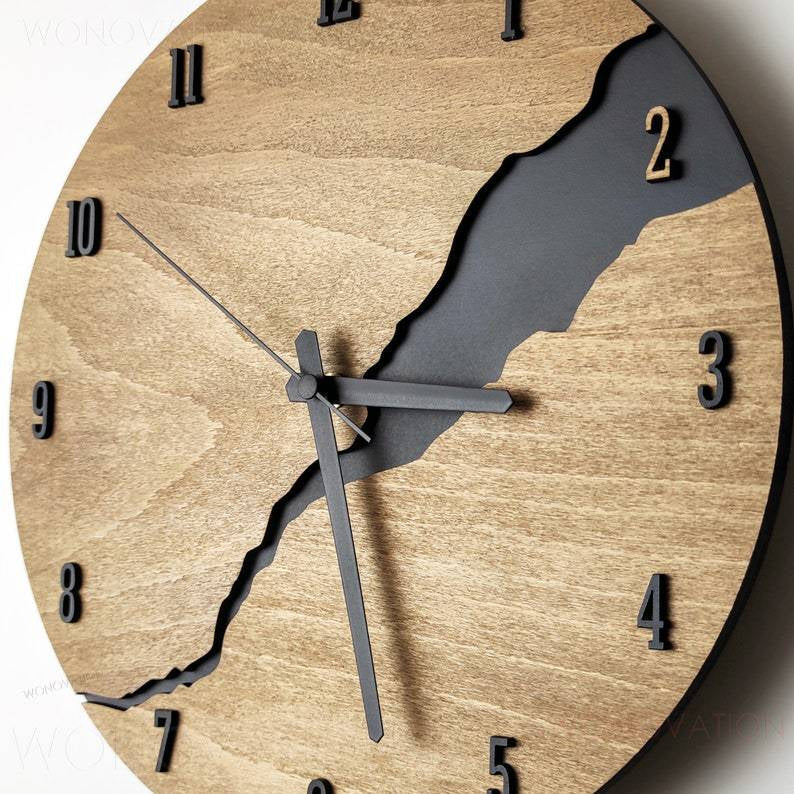Surreal Wall Clock - Artistic Time Display in Black