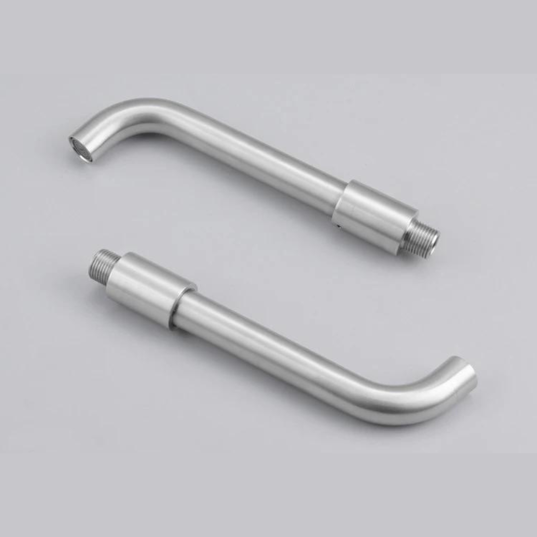 Modern Wall-Mounted Bathroom Faucet with Brushed Nickel Finish