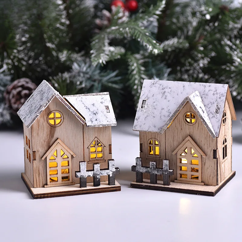 FrostGlitter Christmas Lanterns - Enchanting House-Shaped Christmas Decorations for a Magical Atmosphere