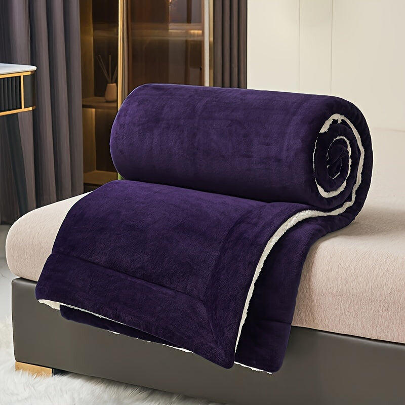 Luxury Comfort – Dark Purple Milk Fleece Blanket