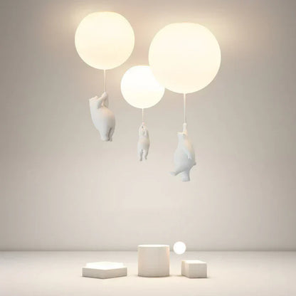 CloudBear - Playful Children's Ceiling Lamp with Balloon