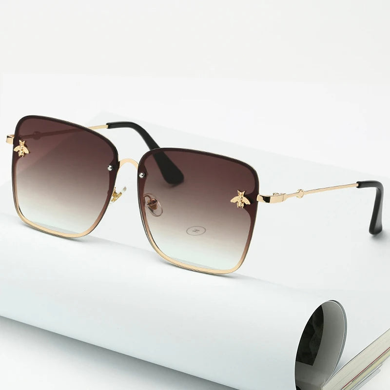Charlotte Sunglasses - Elegant Oversized Sunglasses without Rim