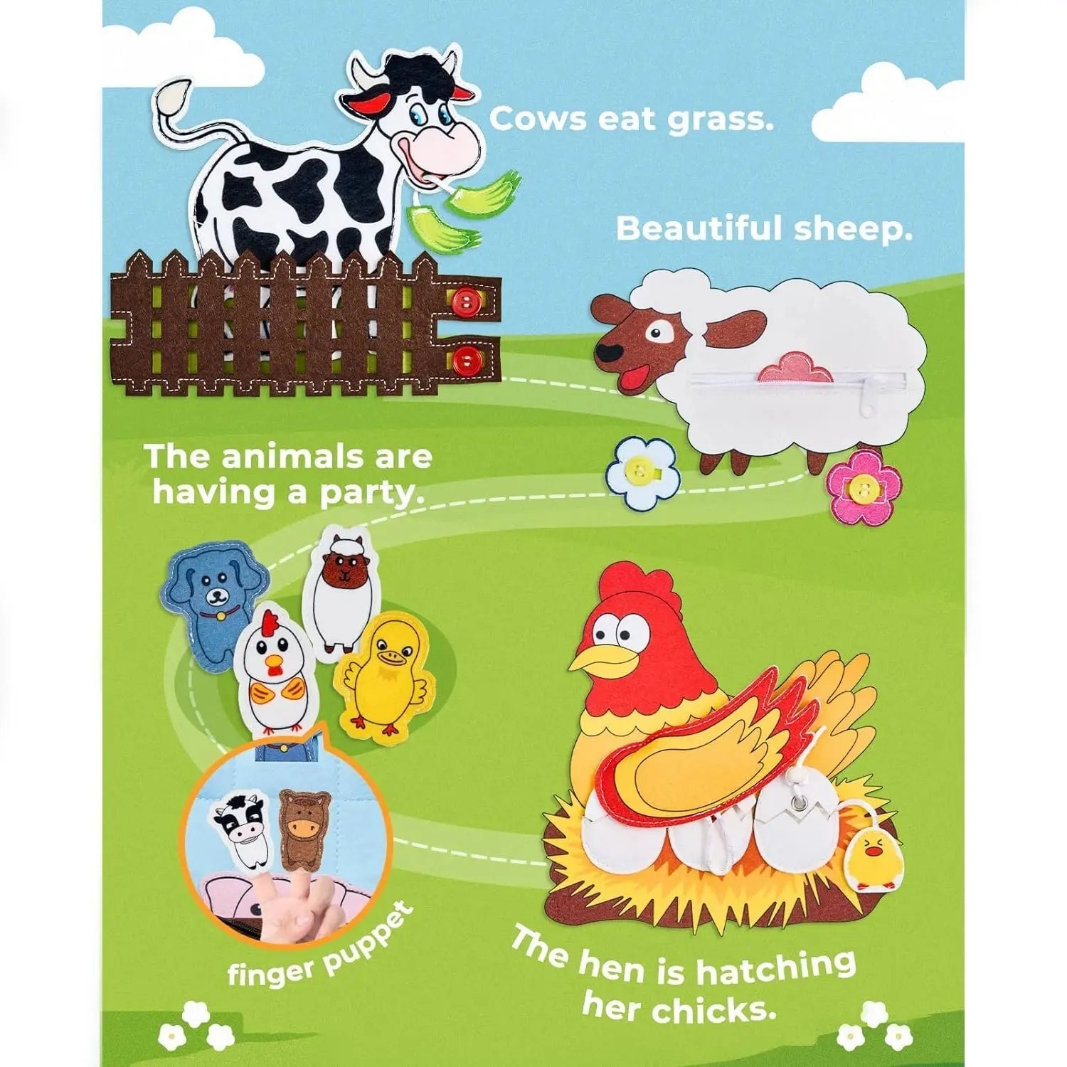 Creative Workbook with Farm Animals - For Toddlers and Preschoolers