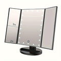 FlawlessGlow - Tri-Fold Makeup Mirror with LED Lighting