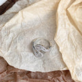 Elegant S-Shaped Silver Ring with Enchanting Zirconia - Seraphine