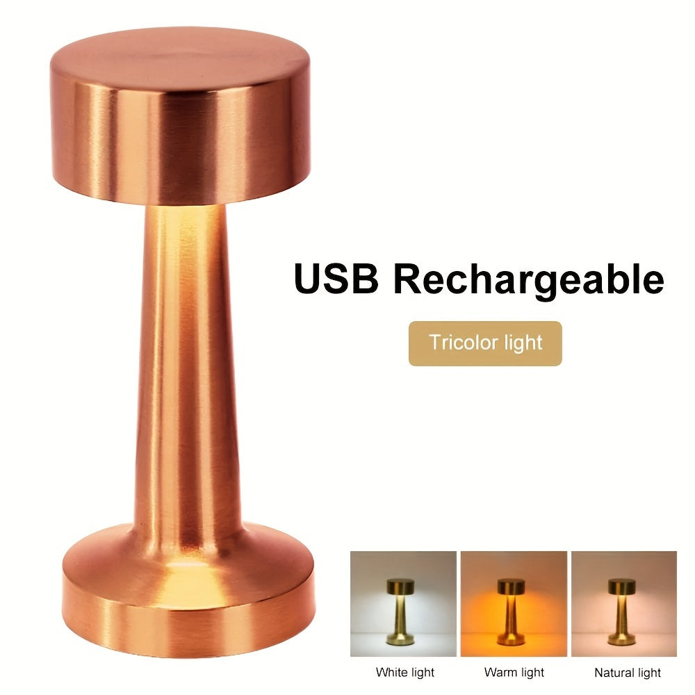 LuxeGlow – Cordless Touch Table Lamp with 3 Colors
