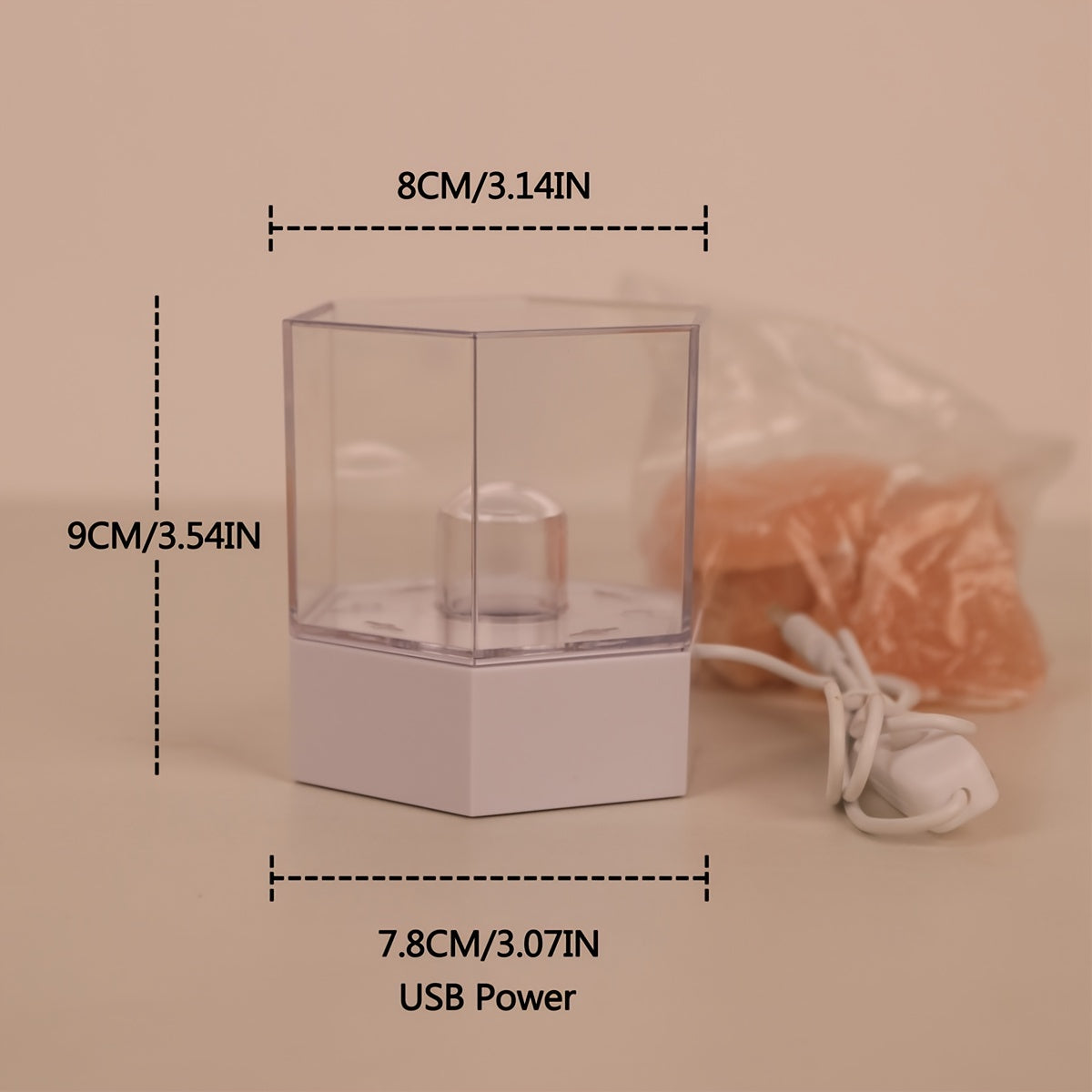HimalayanGlow Lamp – Atmospheric Salt Night Lamp with USB
