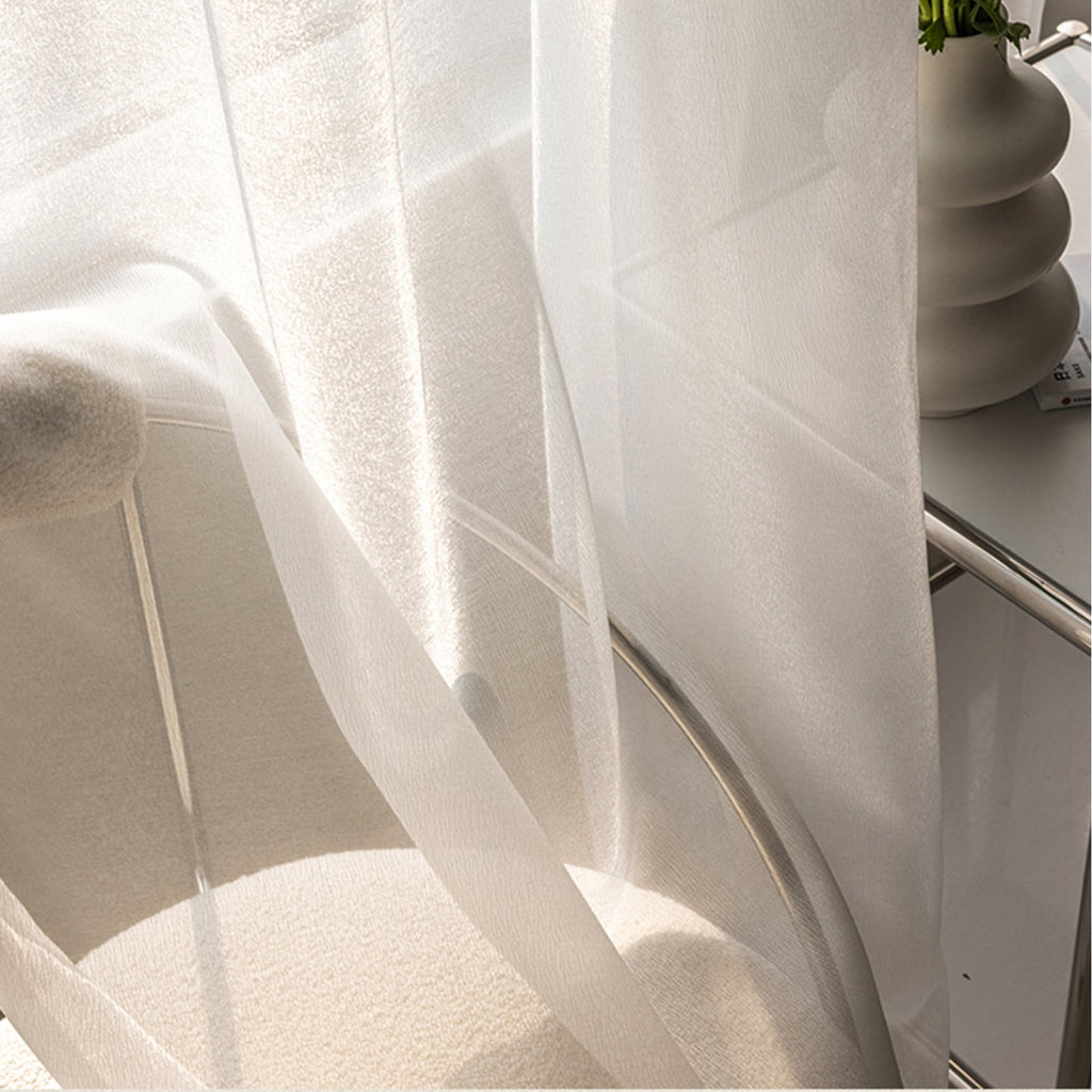 WeaveGlam Curtains - Elegant Transparent Woven Curtains for Modern Interiors