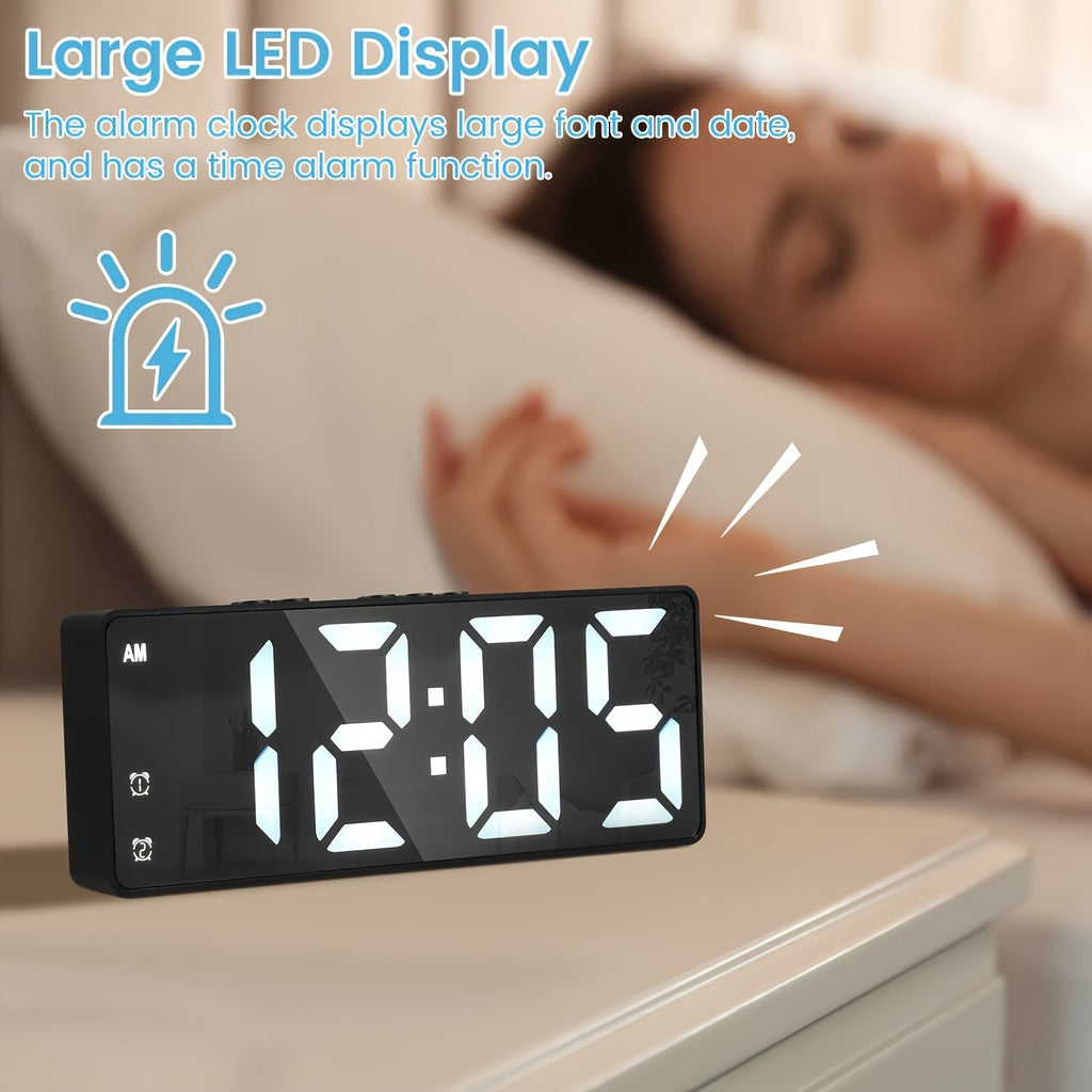 DigiGlow Clock - Modern LED Alarm Clock with Screen