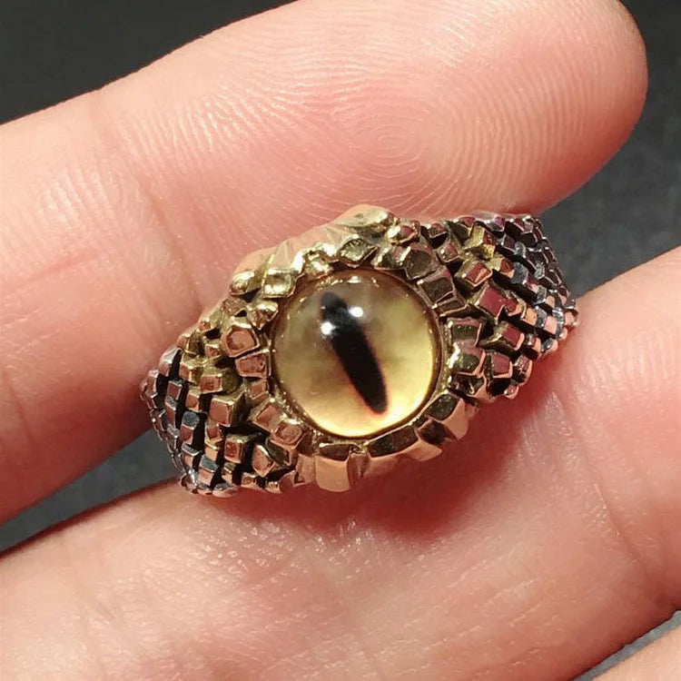 Demon Eye Snake Ring - Adjustable and Unique Design