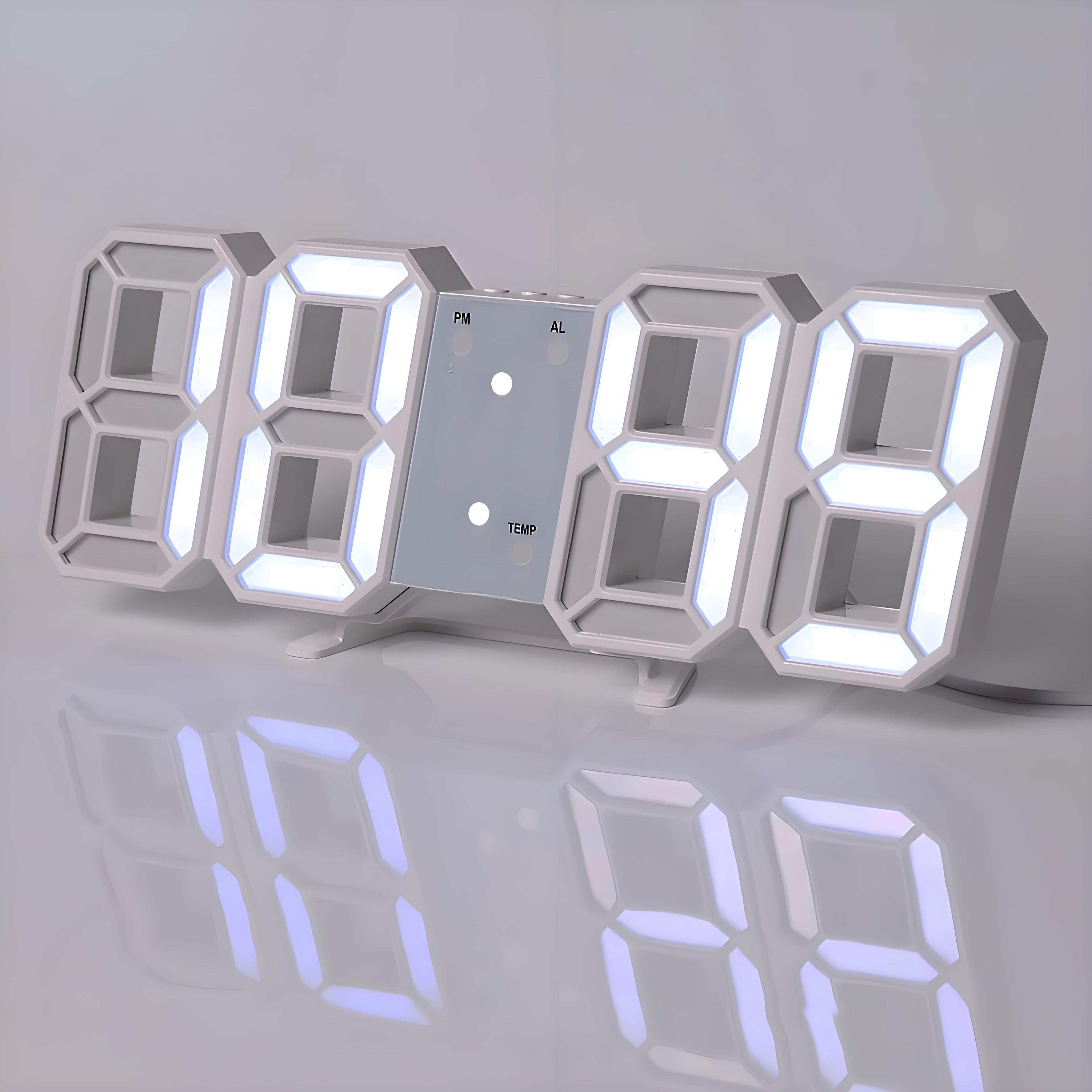 DigiTime Clock – LED 3D Clock with Calendar & Temperature
