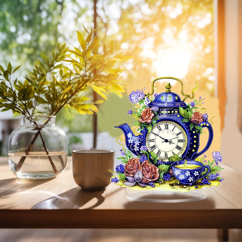 DecoClock - Stylish Acrylic Teapot Clock