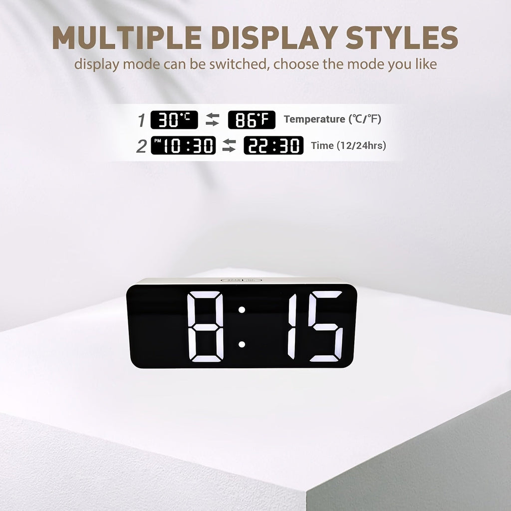 TimeGlow – Stylish LED Alarm Clock with Dimming Function