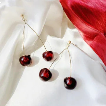 Cheerful Red Cherry Earrings - A Touch of Elegance