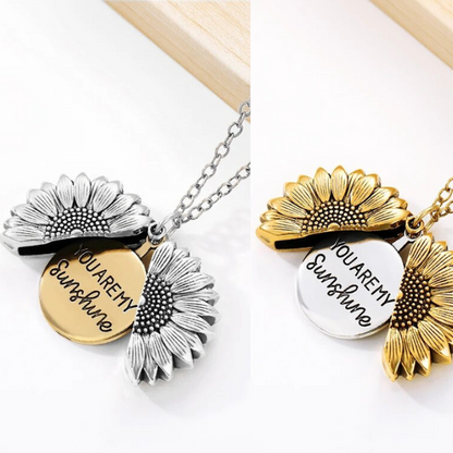 SunBlossom Necklace - Elegant Sunflower Medallion