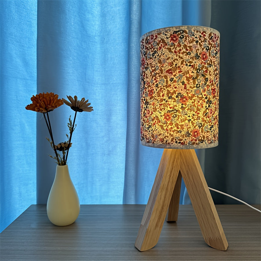 WoodLight Table Lamp - Minimalist Wooden Lamp with USB