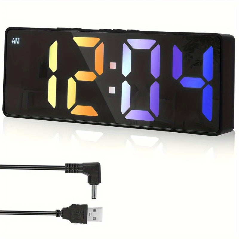 DigiTime Clock - Stylish LED Alarm Clock with Date Display