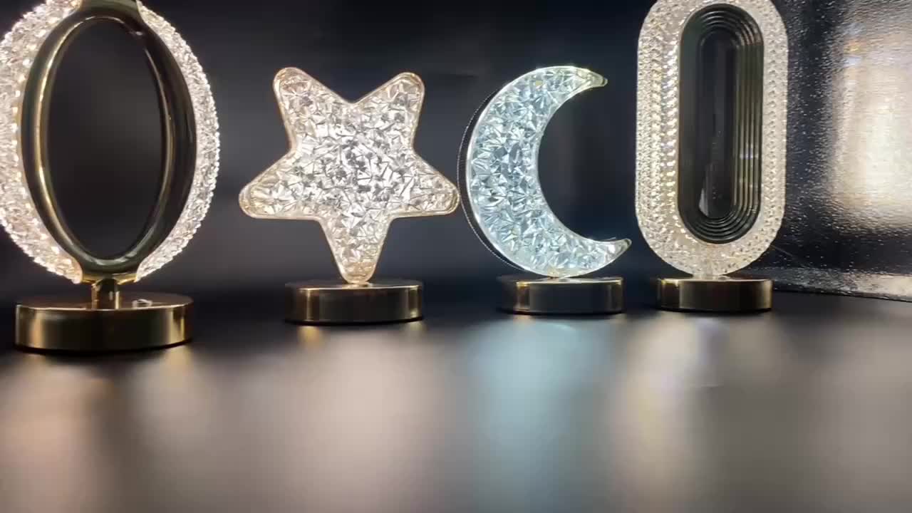 CrystalGlow Lamp - Dimmable Touch Table Lamp