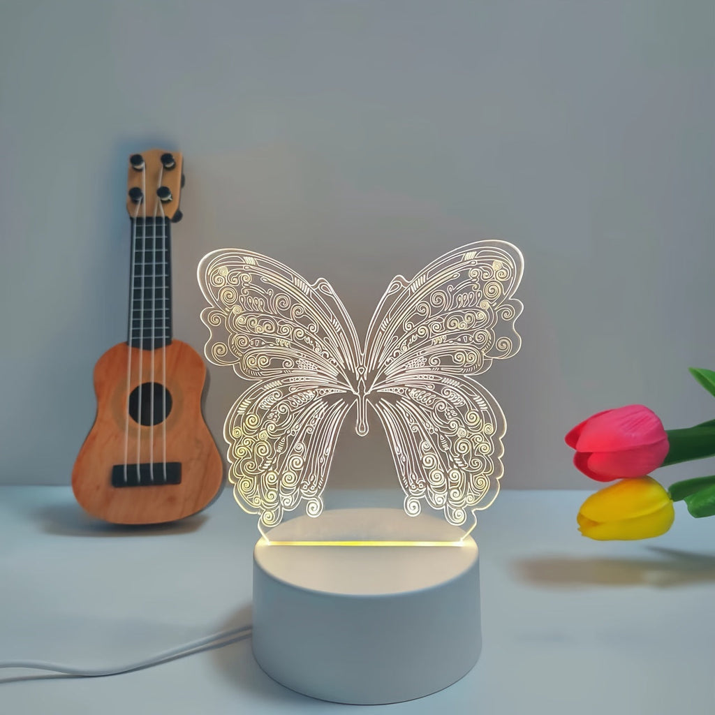 ButterflyGlow Lamp - Geometric 3D LED Night Light