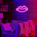 GlowLips - Neon Pink LED Wall Lamp for Valentine's