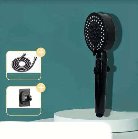 AquaFlex - Luxury Black High-Pressure Shower Head