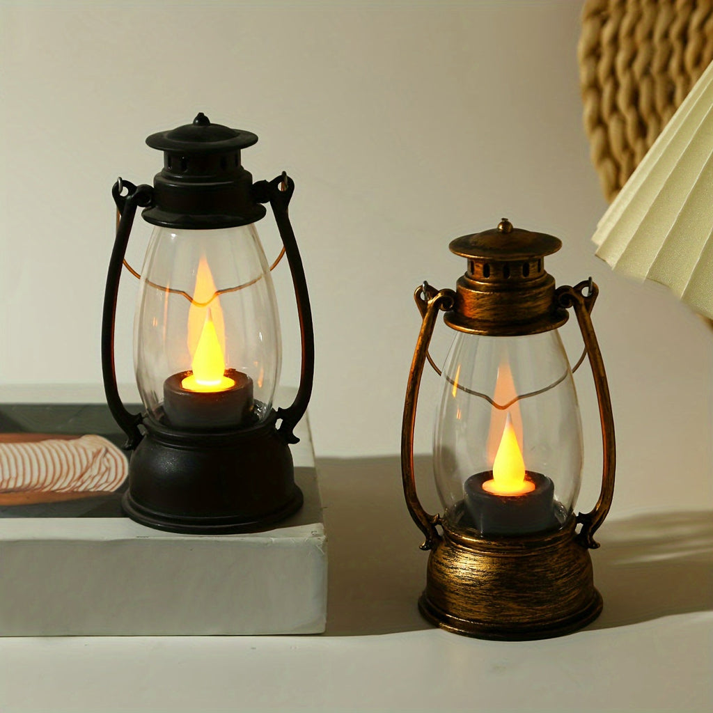 NostalgicGlow - LED Kerosene Lamp with Yellow Flame