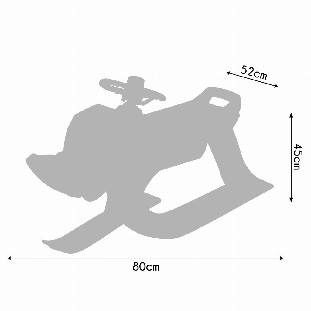 SnowGlide Sled - Lightweight Red Plastic with Steering