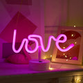 Neon Love Lamp - Illuminated Neon Table Lamp for Parties