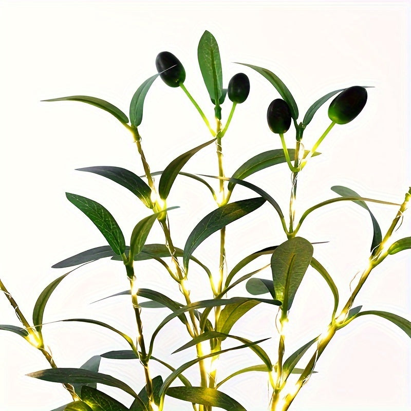 LumiTak – Elegant Olive Branch LED Table Lamp