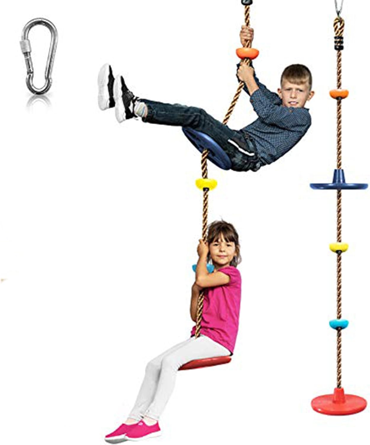 Adventure Tree Swing Set - with Climbing Rope and Platforms for Kids