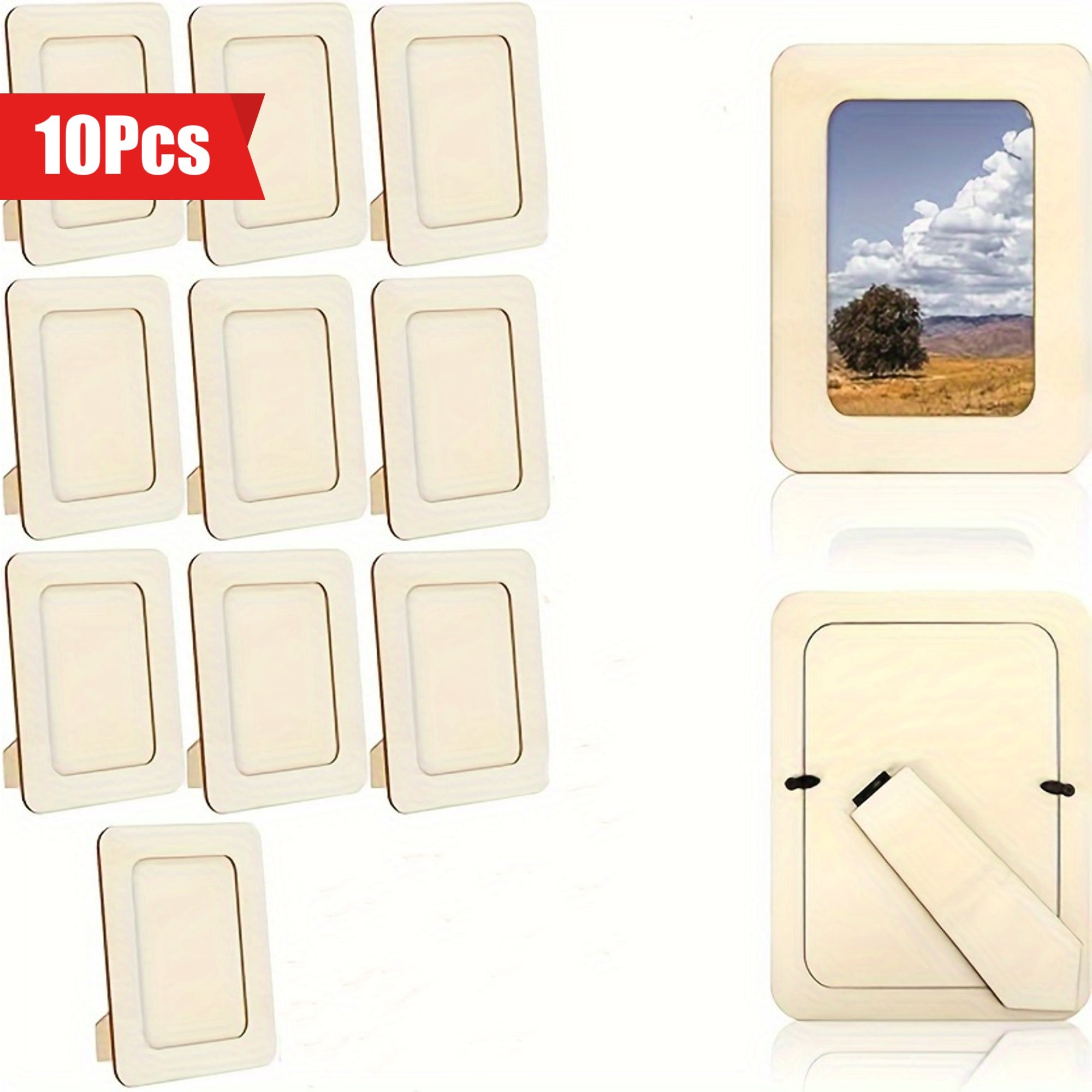 CreativeFrame – Set of 10 DIY Wooden Photo Frames