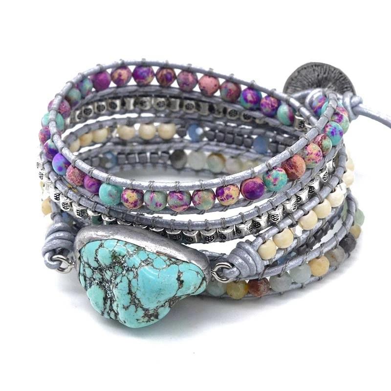 Selina Bracelet - Turquoise Wrap Bracelet for Healing & Protection