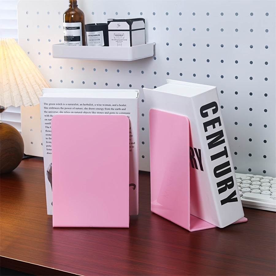 ClearStand - Elegant Transparent Bookends Set of 2